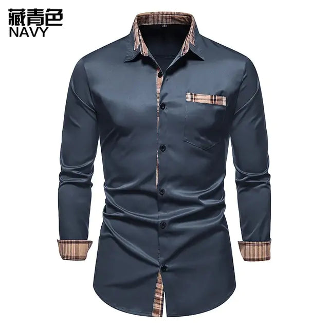 Patchwork Formal Shirts for Men