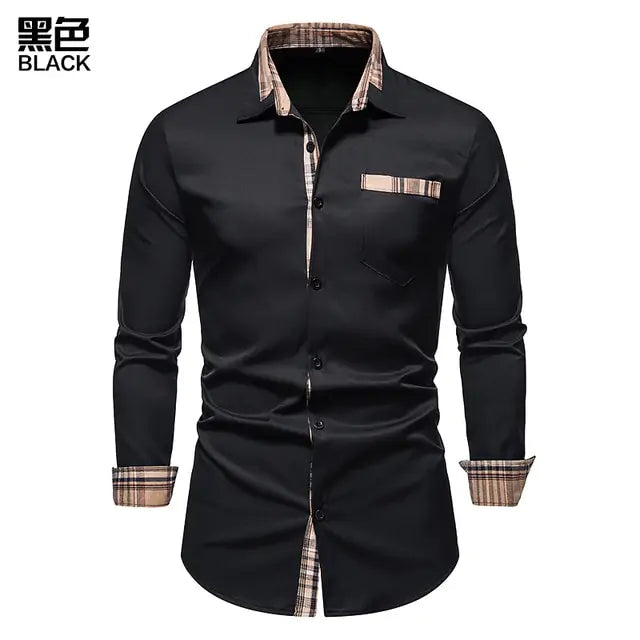 Patchwork Formal Shirts for Men