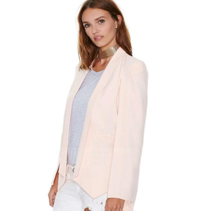 New Ladies Women Long Sleeve Lapel Cape Poncho Office Jacket Cloak Blazer Suit Coat KR2