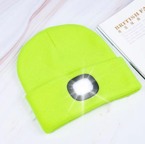 LED Knit Hat Button Cell Type Knitted Hat With Light Glowing